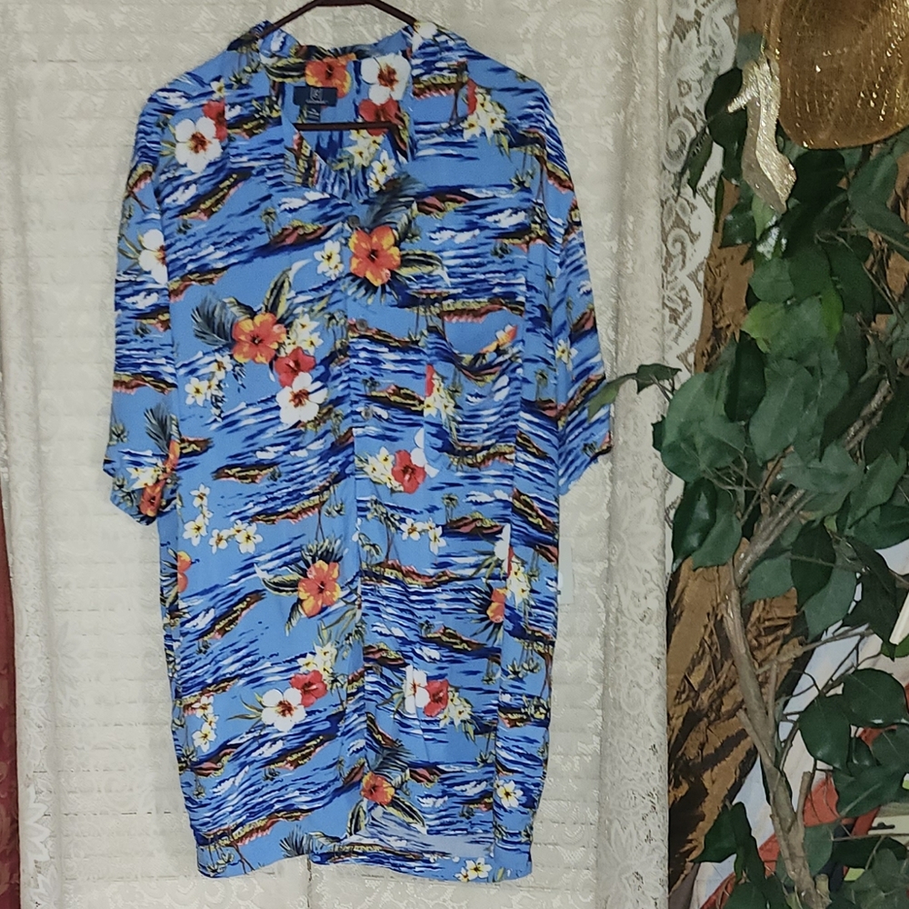 George Blue Floral Shirt
